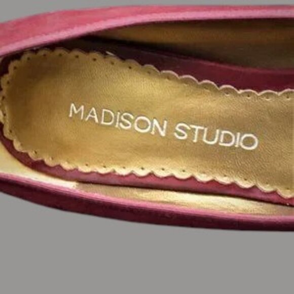 EUC Madison Studio Maroon Leather Pumps Classic Style - Picture 7 of 8